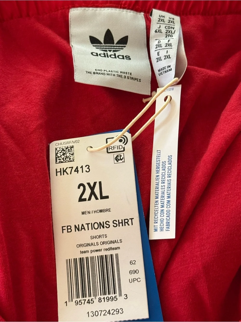 NWT adidas  Originals Football Nations Woven Shorts (Style HK7413)